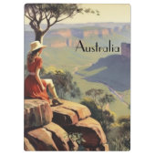 Vintage Travel Poster Australien Canyon Klemmbrett (Rückseite)