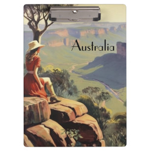 Vintage Travel Poster Australien Canyon Klemmbrett