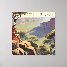 Vintage Travel Poster Australien Canyon Leinwanddruck