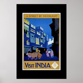 Vintage Travel Poster Besuch Indien