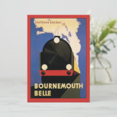 Vintage Travel Poster, Bournemouth Belle Train (Stehend Vorderseite)