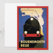 Vintage Travel Poster, Bournemouth Belle Train (Vorne/Hinten)