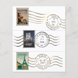 Vintage Travel Poster Briefmarke und Postage Franz