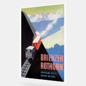 Vintage Travel Poster Brienzer Akryllisches Zeiche (Winkel)