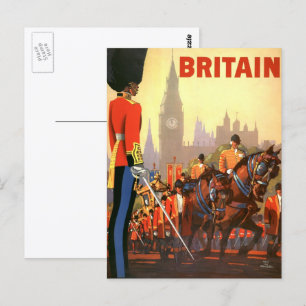 Vintage Travel Poster, Britische Königliche Garde Postkarte