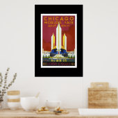 Vintage Travel Poster Chicago World's Fair (Küche)