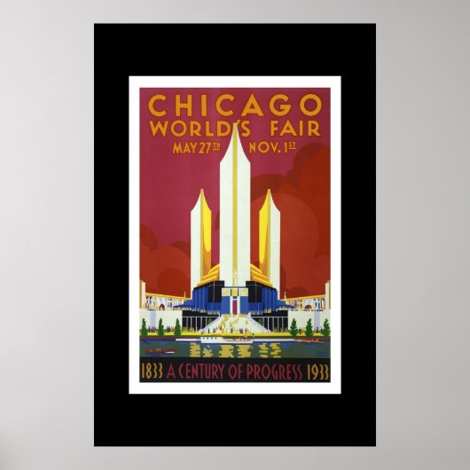 Vintage Travel Poster Chicago World's Fair (Vorne)