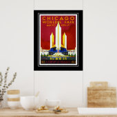 Vintage Travel Poster Chicago World's Fair Large (Küche)
