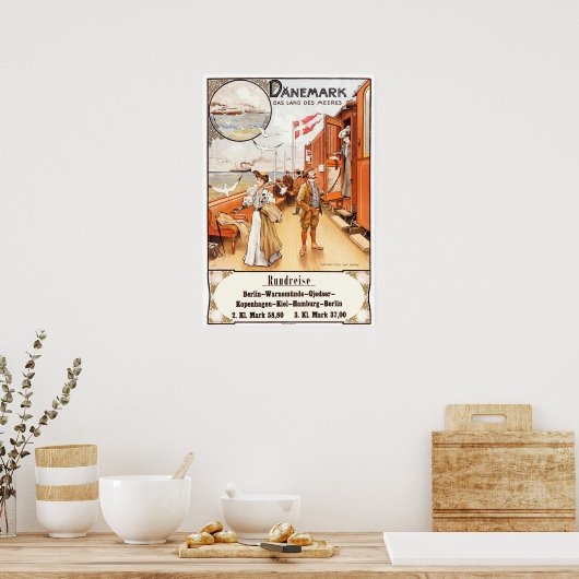 Vintage Travel Poster - Dänemark (Küche)