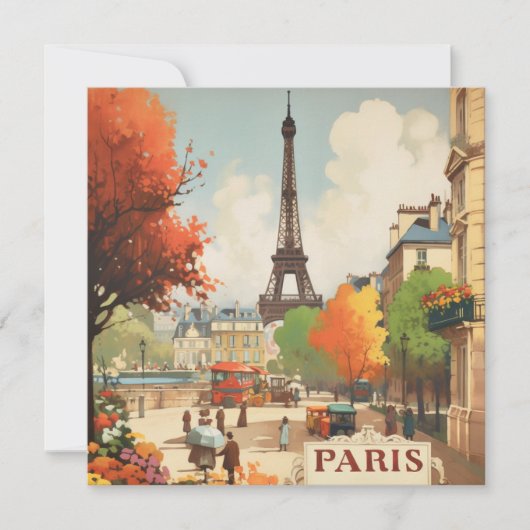 Vintage Travel Poster des Pariser Eifelturms (Vorderseite)