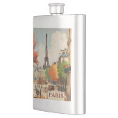 Vintage Travel Poster des Pariser Eifelturms Flachmann (Links)