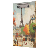 Vintage Travel Poster des Pariser Eifelturms Klemmbrett (Links)