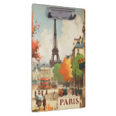 Vintage Travel Poster des Pariser Eifelturms Klemmbrett (Rechts)