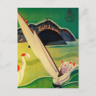 Vintage Travel Poster Donostia Postkarte