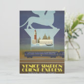 Vintage Travel Poster Feiertagskarte (Stehend Vorderseite)