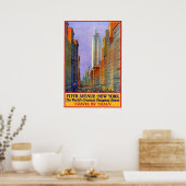 Vintage Travel Poster Fifth Avenue New York (Küche)