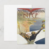 Vintage Travel Poster, Flugzeug über Nizza Frankre (Vorne/Hinten)