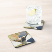 Vintage Travel Poster, Flugzeug über Nizza Frankre Getränkeuntersetzer (Rechte Seite)