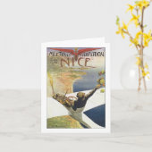 Vintage Travel Poster, Flugzeug über Nizza Frankre Karte (Gelbe Blume)