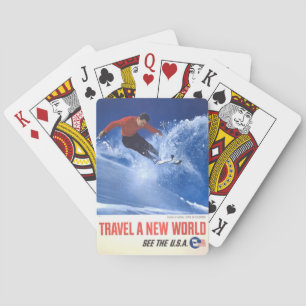 Vintage Travel Poster for Aspen, Colorado Spielkarten