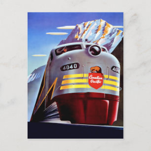 Vintage Travel Poster for Canada Postcard Postkarte