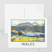 Vintage Travel Poster for Wales Postkarte (Vorne/Hinten)