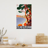 Vintage Travel Poster Frankreich Cote-Dazie (Küche)