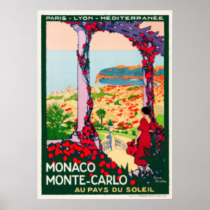 Vintage Travel Poster Frankreich - Monaco Monte Ca