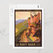 Vintage Travel Poster, Frankreich Postkarte (Vorne/Hinten)