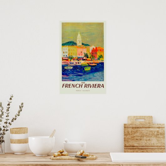 Vintage Travel Poster - Frankreich Riviera (Küche)