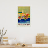 Vintage Travel Poster - Frankreich Riviera (Küche)