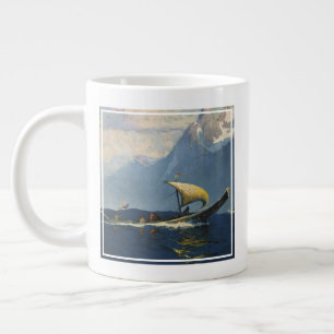 Vintage Travel Poster für Alaska Nordpazifik Jumbo-Tasse