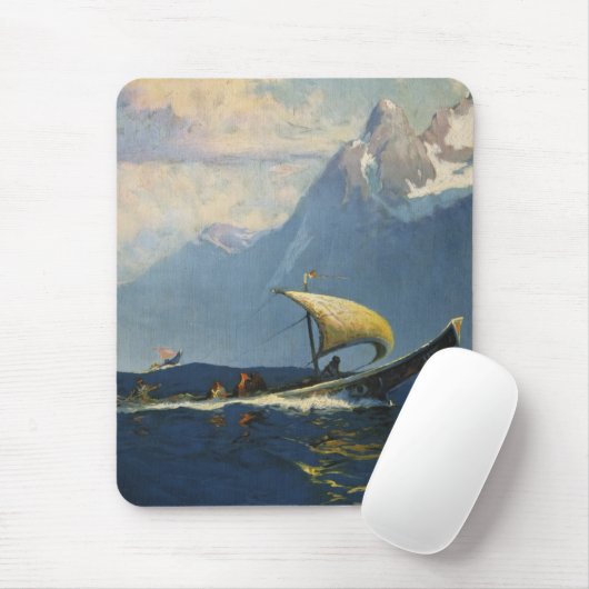 Vintage Travel Poster für Alaska Nordpazifik Mousepad (Mit Mouse)