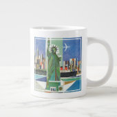Vintage Travel Poster für American Airlines Jumbo-Tasse (Rechts)