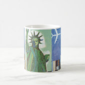 Vintage Travel Poster für American Airlines Kaffeetasse (Mittel)