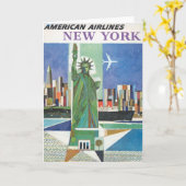 Vintage Travel Poster für American Airlines Karte (Gelbe Blume)