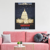 Vintage Travel Poster für American Airlines Leinwanddruck (Insitu (Wohnzimmer))