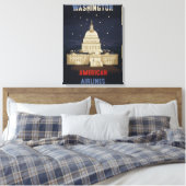 Vintage Travel Poster für American Airlines Leinwanddruck (Insitu (Schlafzimmer))