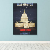 Vintage Travel Poster für American Airlines Leinwanddruck (Insitu (Holzboden))