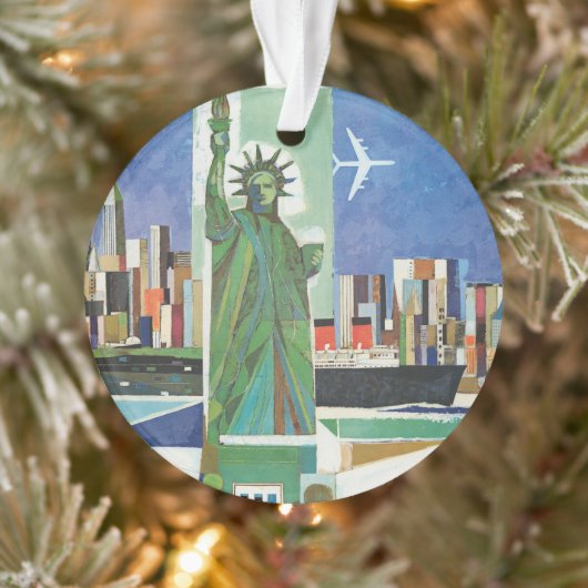 Vintage Travel Poster für American Airlines Ornament (Baum)