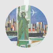 Vintage Travel Poster für American Airlines Ornament (Rückseite)
