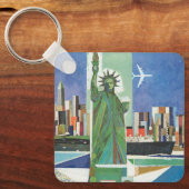 Vintage Travel Poster für American Airlines Schlüsselanhänger (Vorderseite)