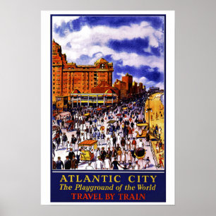 Vintage Travel Poster für Atlantic City Print