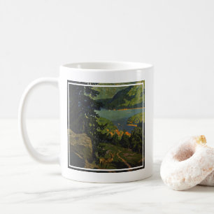 Vintage Travel Poster für das Adirondack Gebirge Kaffeetasse