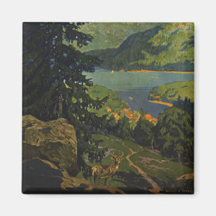 Vintage Travel Poster für das Adirondack Gebirge Magnet