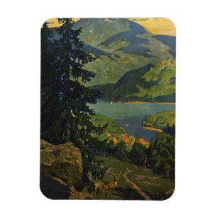 Vintage Travel Poster für das Adirondack Gebirge Magnet