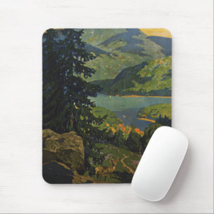 Vintage Travel Poster für das Adirondack Gebirge Mousepad