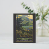 Vintage Travel Poster für das Adirondack Gebirge Postkarte (Stehend Vorderseite)