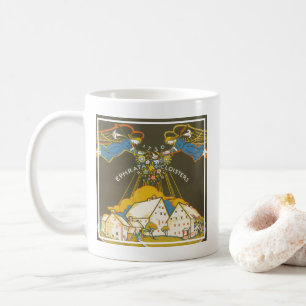 Vintage Travel Poster für das Ephrata Kloster Kaffeetasse