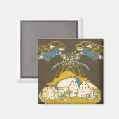 Vintage Travel Poster für das Ephrata Kloster Magnet (Vorderseite/Rückseite)